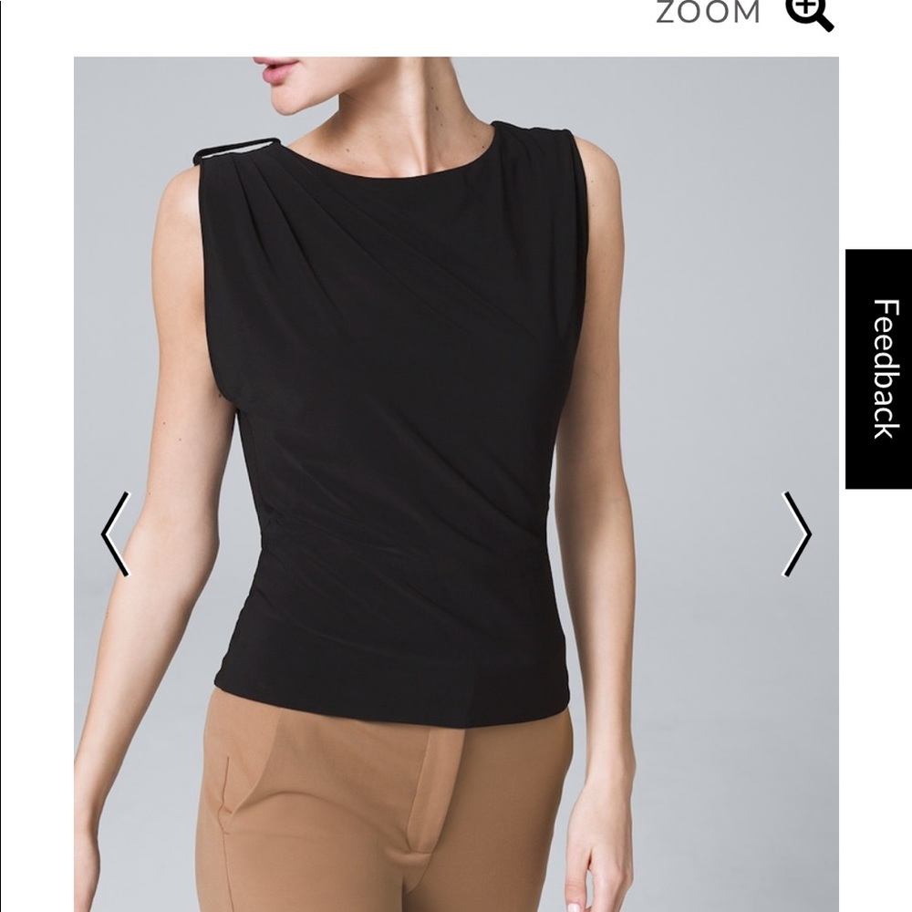 White House black market draped tank blouse